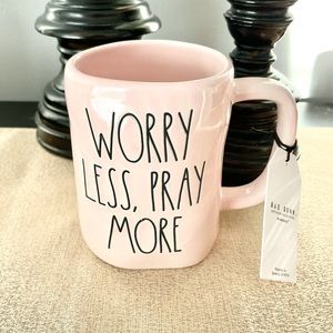 🆕Rae Dunn WORRY LESS, PRAY MORE Ceramic Mug